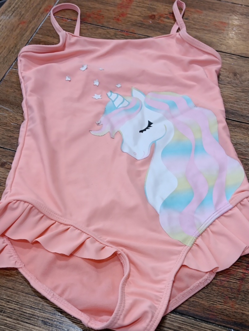 B Magical Girls Pink Unicorn Ruffle One-Piece Swimsuit